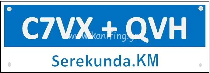 Google Plus Code example showing how to find your location code